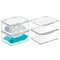 mDesign Plastic Bathroom Storage Organizer Bin Box with Hinge Lid